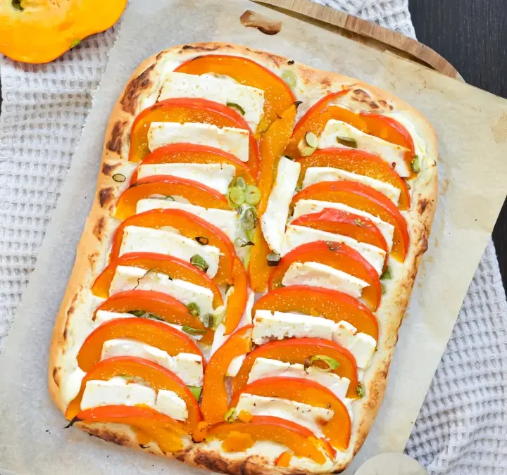 Kürbis Feta Pizza