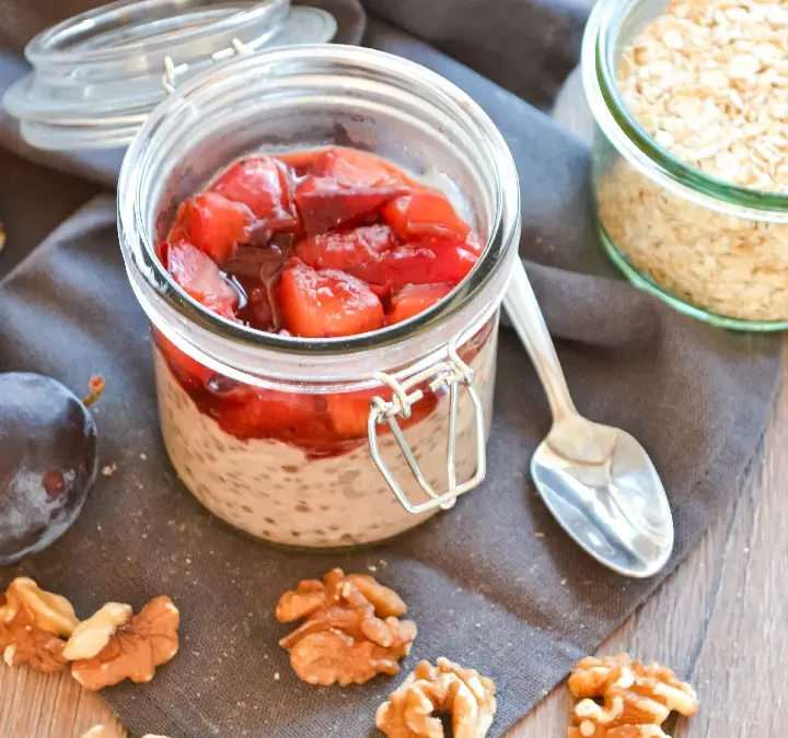 Pflaumen Walnuss Overnight Oats