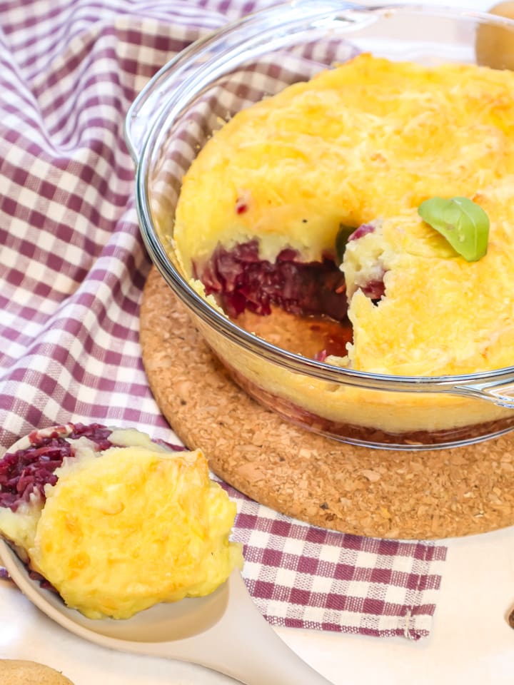 Überbackenes Rotkraut mit Kartoffelkruste