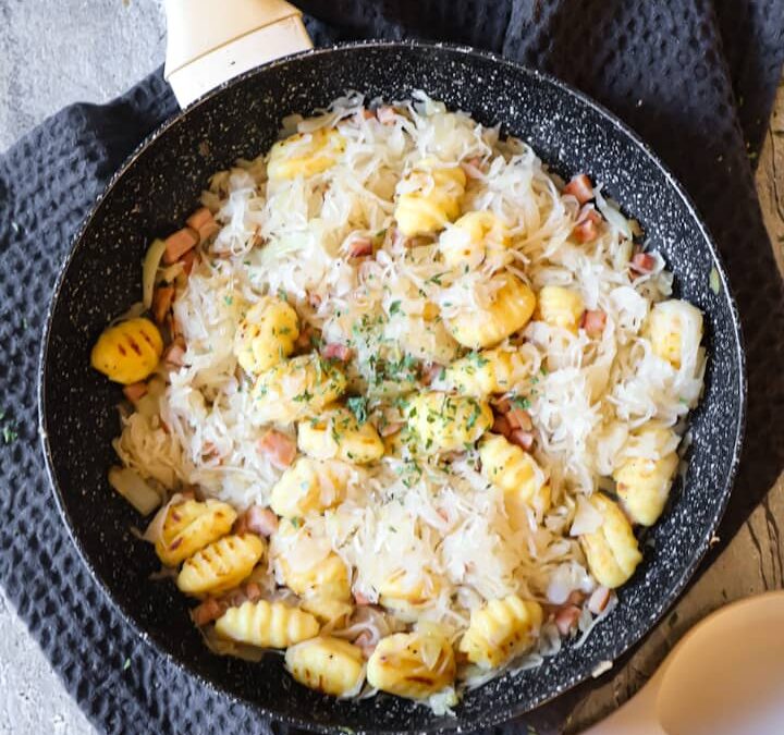 Gnocchi Pfanne mit Sauerkraut