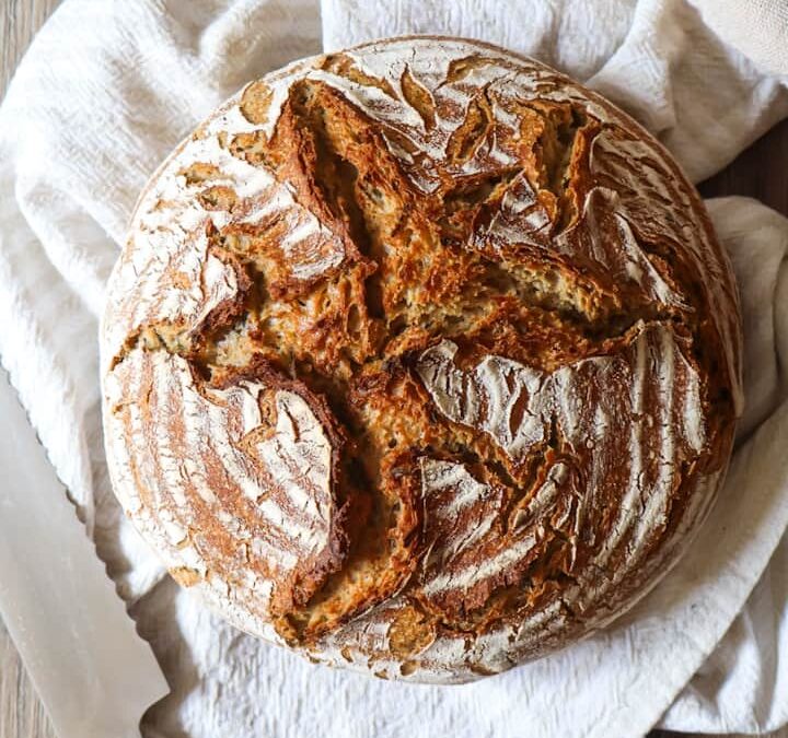 Bärlauchbrot mit Sauerteig