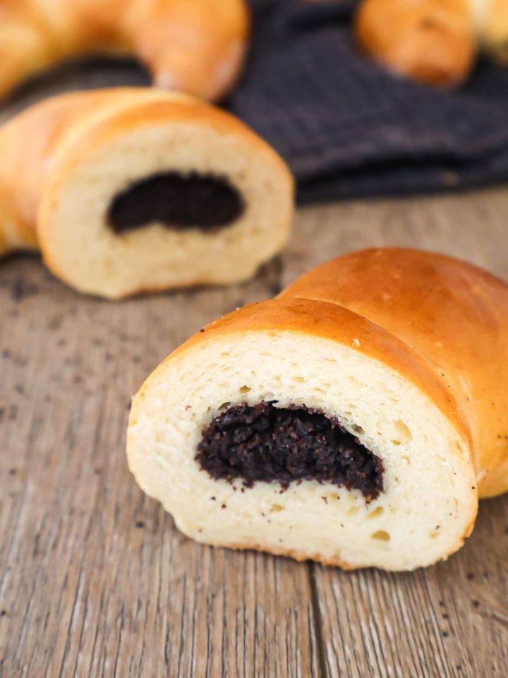 Ausschnitt aus Korb mit Apfeltaschen