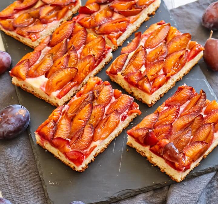 Zwetschgenkuchen mit Topfen-Ölteig