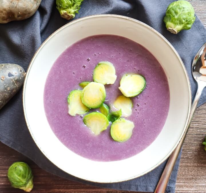 Lila Kartoffelsuppe