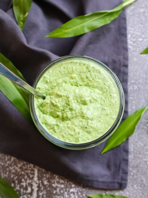 Bärlauch-Feta-Aufstrich ♥ mit cremigen Hüttenkäse