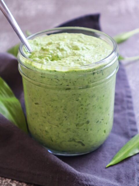 Bärlauch-Feta-Aufstrich ♥ mit cremigen Hüttenkäse