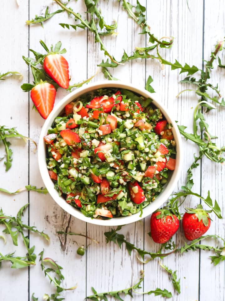 Bärlauch Tabouleh mit Löwenzahn