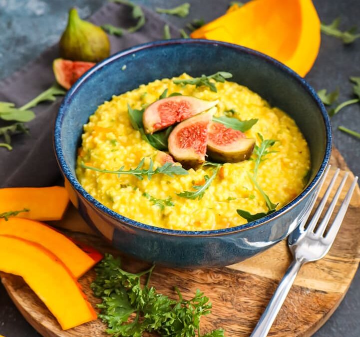 Hirsotto mit Kürbis