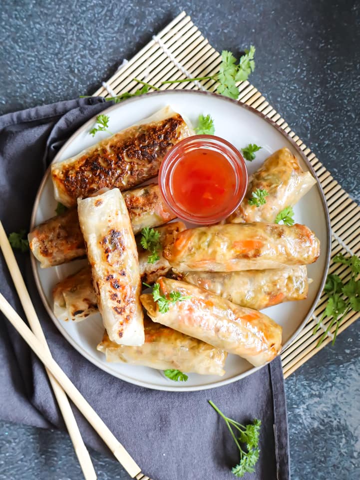 Frühlingsrollen mit Reispapier