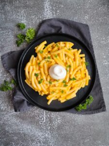 Nudeln in Kürbissauce mit Burrate