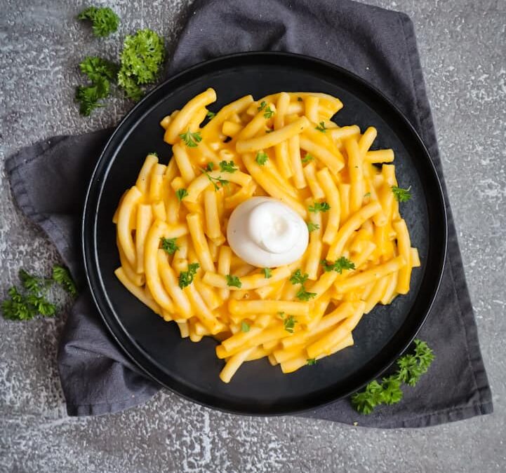 Kürbispasta mit Burrata