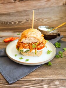 Pulled Mushroom im Sandwhich