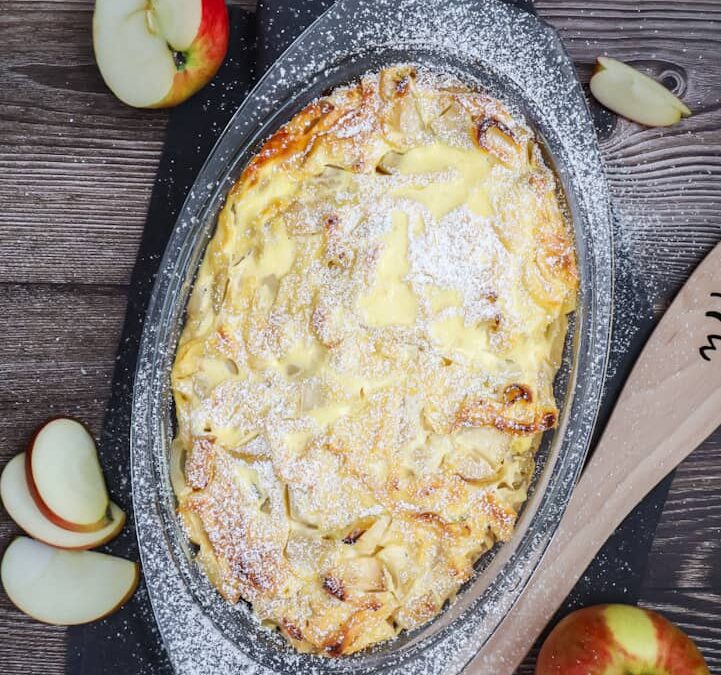 Süßer Bratapfel Frittaten Auflauf