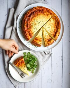 Pikante Variante eines Käsekuchens